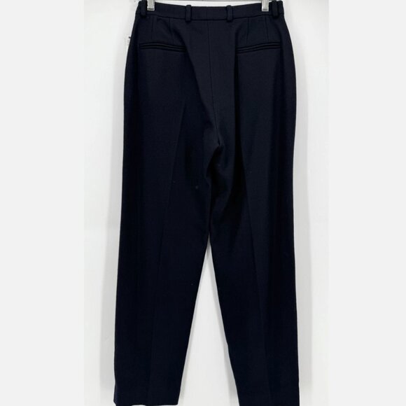 DKNY Petite NWT NAVY BLUE WOOL HIGH RISE PANTS SZ 6 - Picture 2 of 6